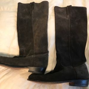 FRYE chocolate slouch boots size 8. Pre owned